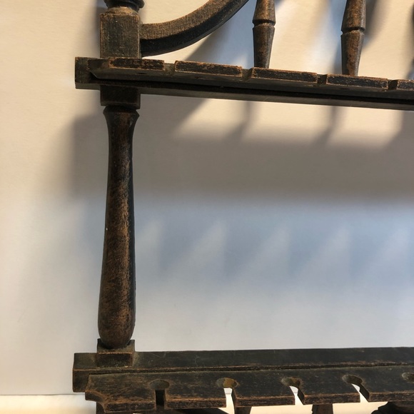 Vintage Faux Wood Collectable Spoon Holder , holds 20 Spoons - Picture 9 of 11